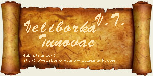Veliborka Tunovac vizit kartica